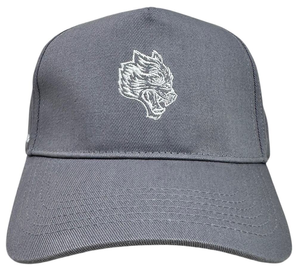 Darc Sport Hat Forever Wolf Head Embroidered Strapback Cap in Grey